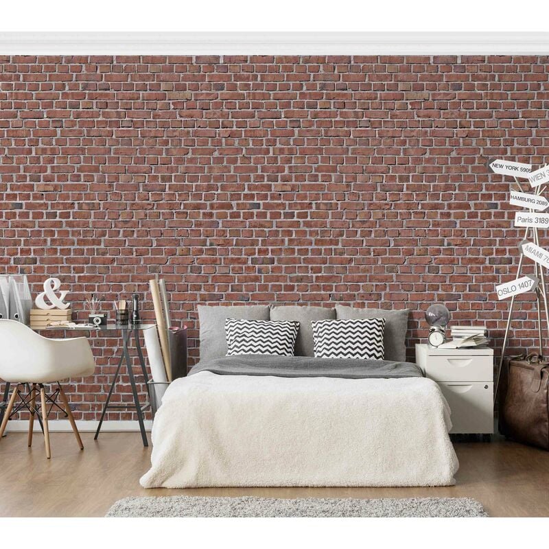 

Fotomural - Brick Tile Wallpaper Red - Mural apaisado Dimensión LxA: 290cm x 432cm