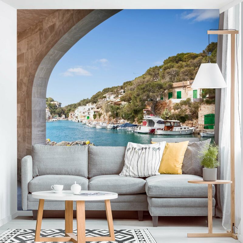 

Fotomural - Cala Figuera Mallorca - Mural cuadrado Dimensión LxA: 240cm x 240cm