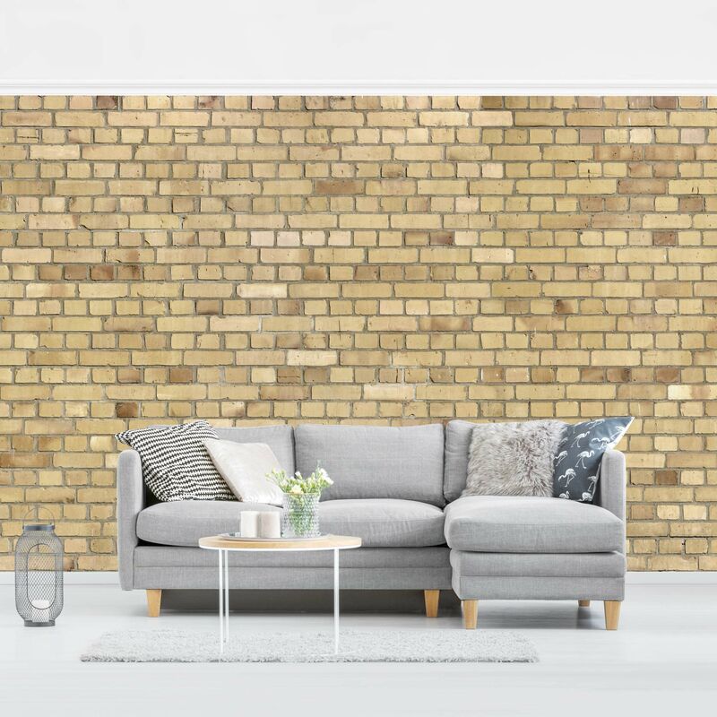 

Fotomural - Clinker Wallpaper Light Yellow - Mural apaisado Dimensión LxA: 225cm x 336cm