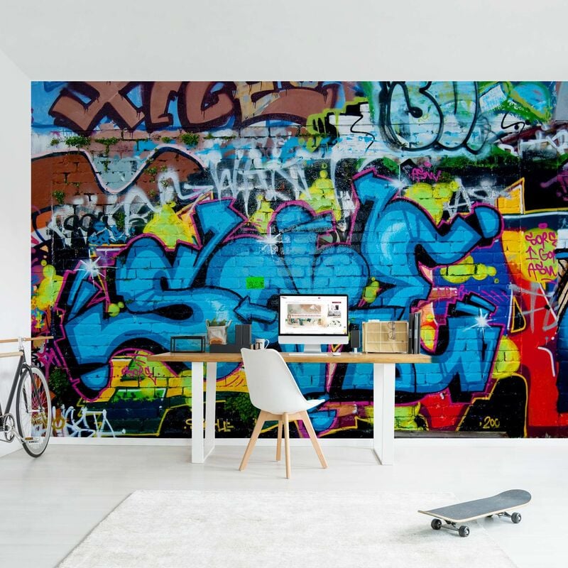 

Fotomural - Colors Of Graffiti - Mural apaisado Dimensión LxA: 255cm x 384cm