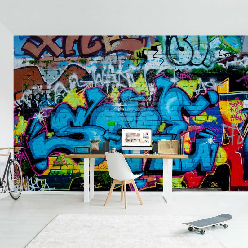 

Fotomural - Colors Of Graffiti - Mural apaisado Dimensión LxA: 225cm x 336cm