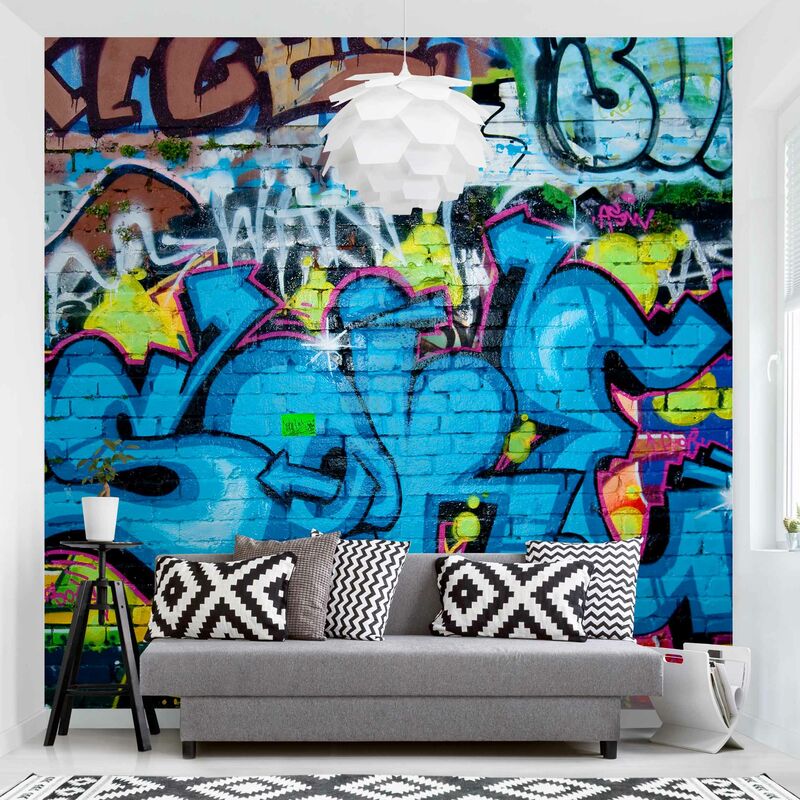 

Fotomural - Colors Of Graffiti - Mural cuadrado Dimensión LxA: 240cm x 240cm