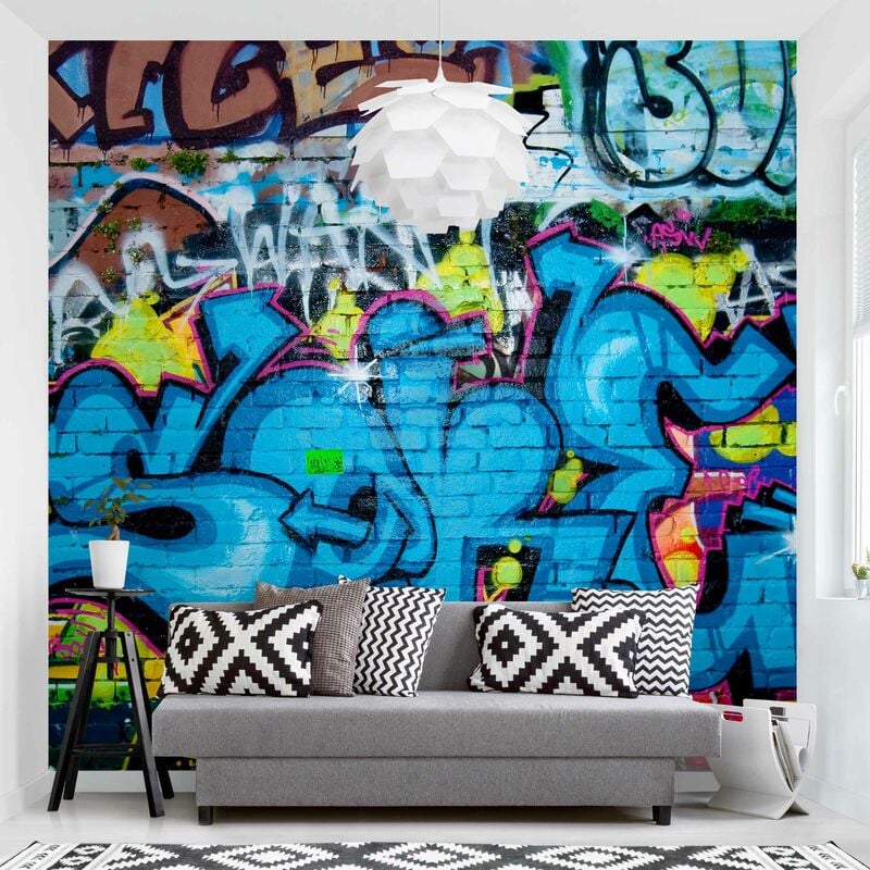 

Fotomural - Colors Of Graffiti - Mural cuadrado Dimensión LxA: 288cm x 288cm