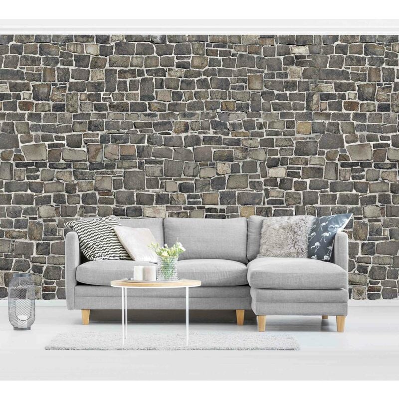 

Fotomural - Crushed Stone Wallpaper Stone Wall - Mural apaisado Dimensión LxA: 290cm x 432cm