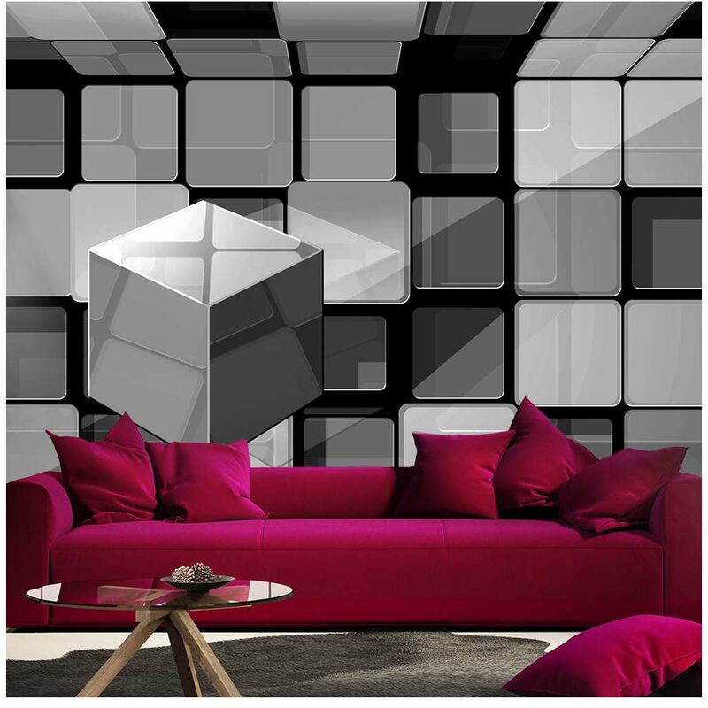 

Fotomural - Cubo de Rubik gris Medidas 100X70