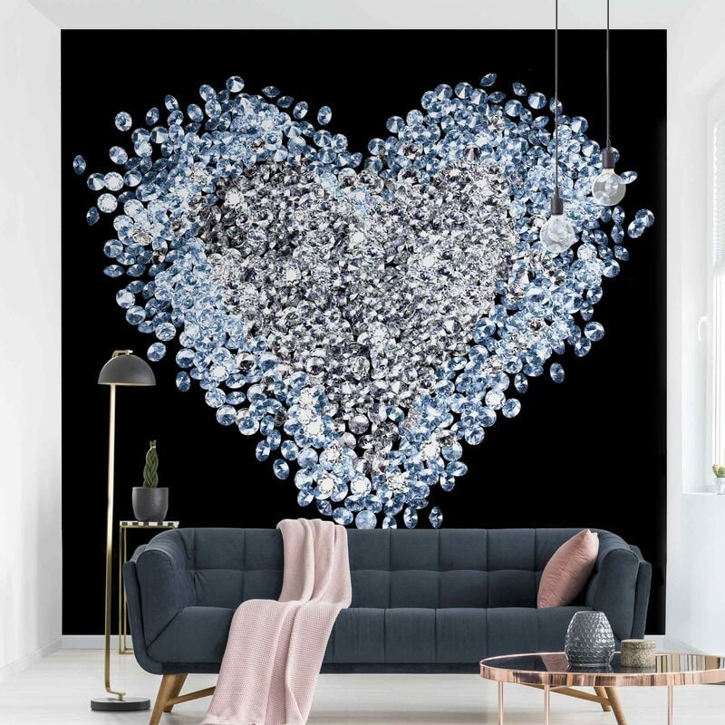 

Fotomural - Diamond Heart - Mural cuadrado Dimensión LxA: 336cm x 336cm