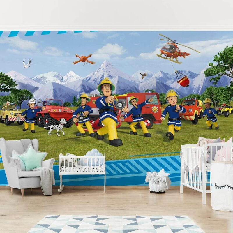 

Fotomural - Fireman Sam - Always Ready - Mural apaisado Dimensión LxA: 255cm x 384cm