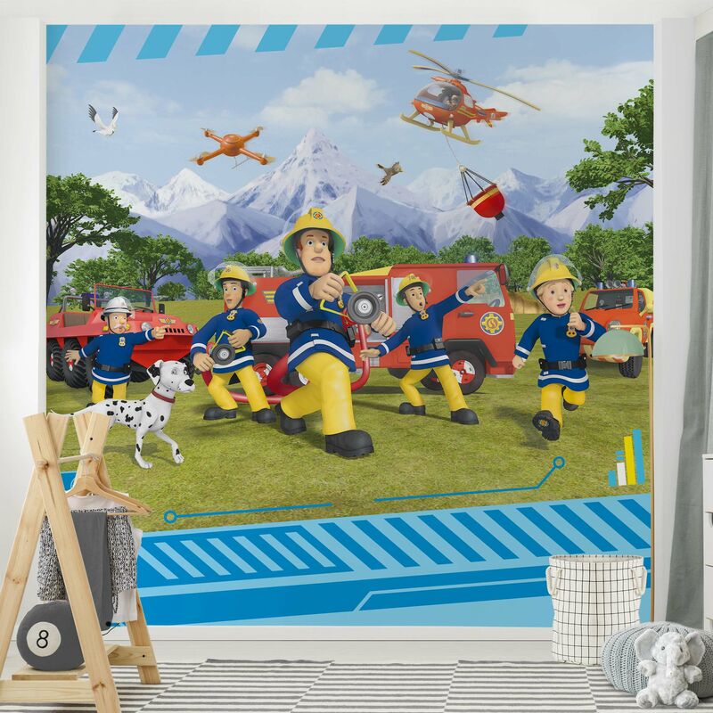

Fotomural - Fireman Sam - Always Ready - Mural cuadrado Dimensión LxA: 336cm x 336cm