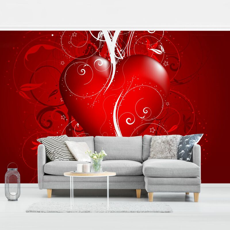 

Fotomural - Floral Heart - Mural apaisado Dimensión LxA: 255cm x 384cm