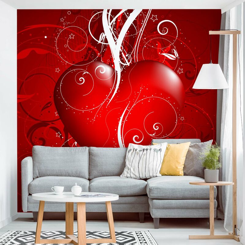 

Fotomural - Floral Heart - Mural cuadrado Dimensión LxA: 336cm x 336cm