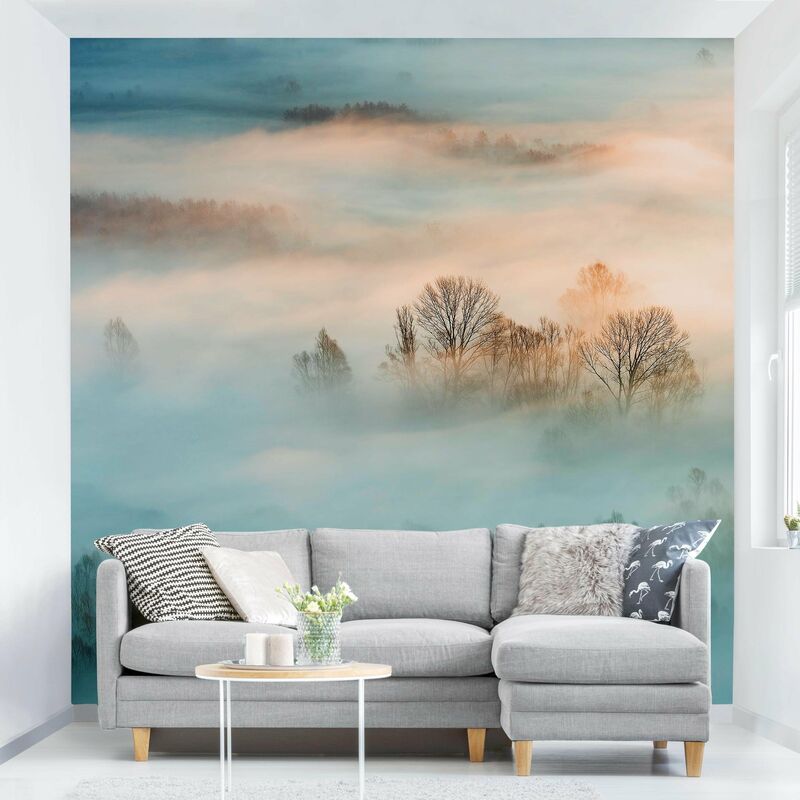 

Fotomural - Fog At Sunrise - Mural cuadrado Dimensión LxA: 288cm x 288cm
