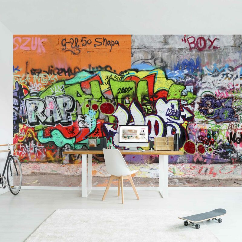 

Fotomural - Graffiti Wall - Mural apaisado Dimensión LxA: 255cm x 384cm