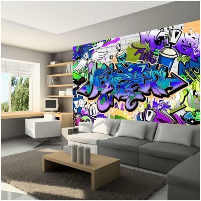 

Fotomural - Grafiti: tema violeta Medidas 200X140