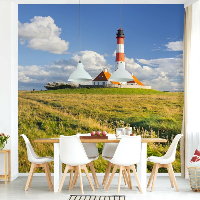 

Fotomural - Lighthouse In Schleswig-Holstein - Mural cuadrado Dimensión LxA: 336cm x 336cm