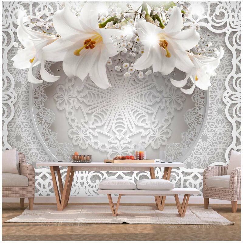 

Fotomural autoadhesivo - Lilies and Ornaments Medidas 150X105