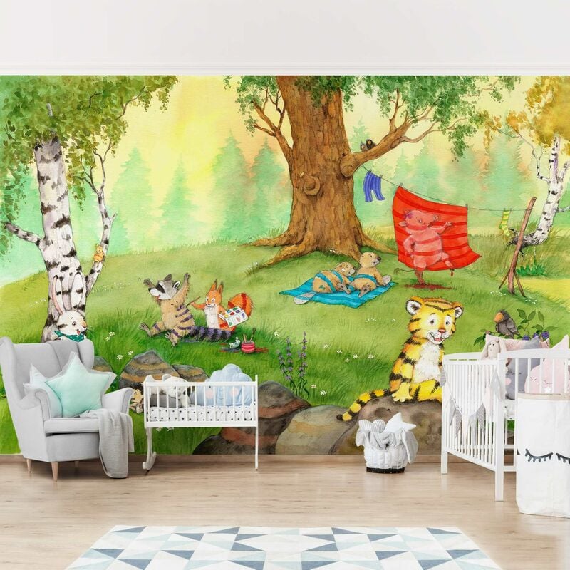 

Fotomural - Little Tiger - Camouflage Stripes For All - Mural apaisado Dimensión LxA: 225cm x 336cm