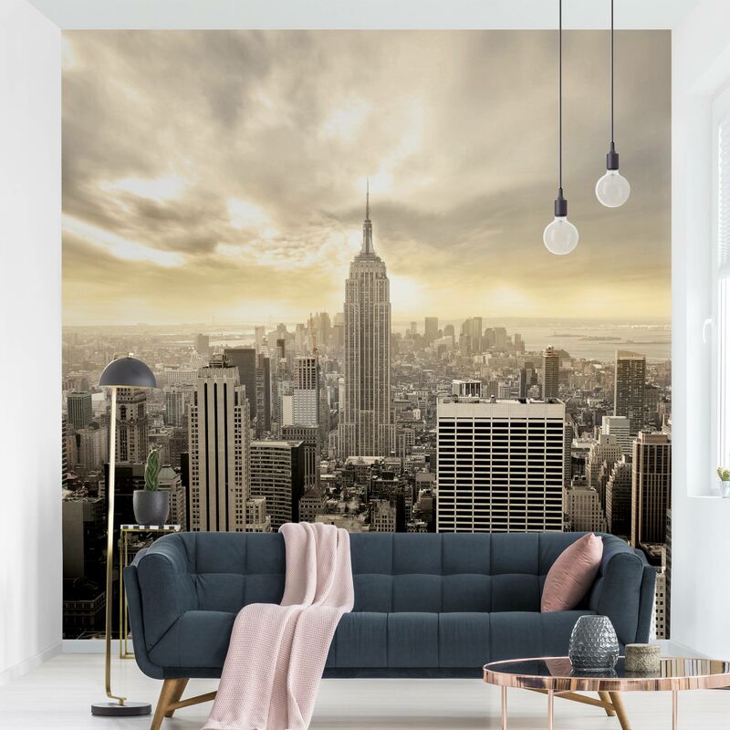 

Fotomural - Manhattan Dawn - Mural cuadrado Dimensión LxA: 288cm x 288cm