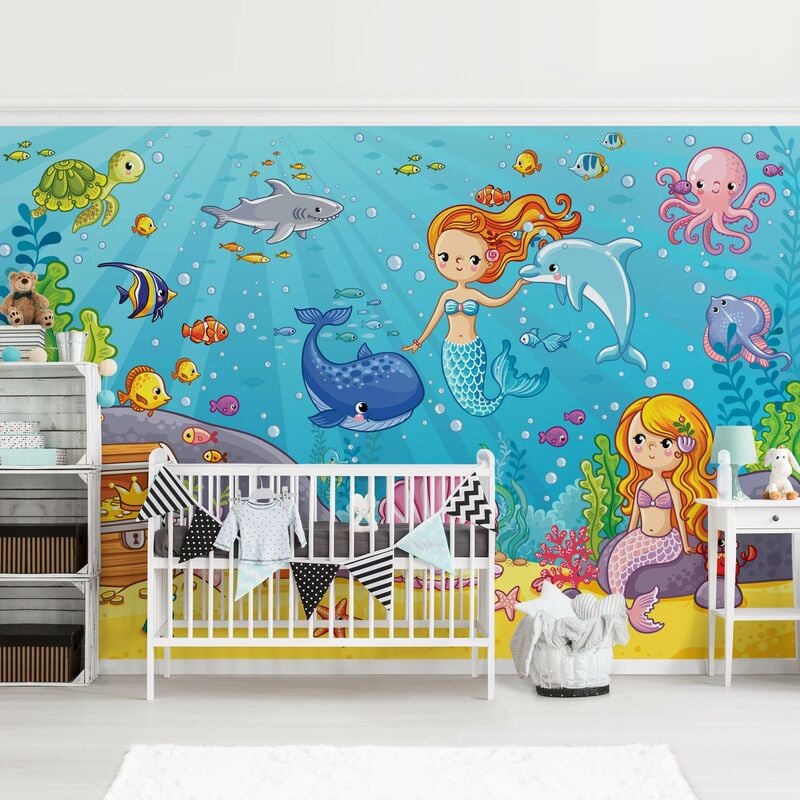 

Fotomural - Mermaid - Underwater World - Mural apaisado Dimensión LxA: 225cm x 336cm