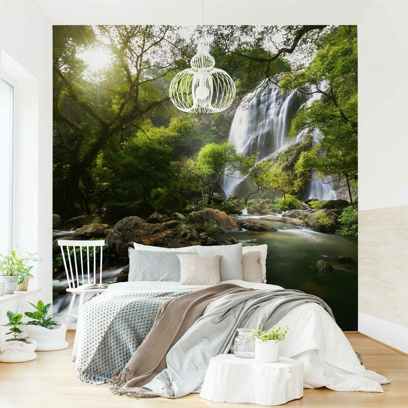 

Fotomural - Mountain Stream - Mural cuadrado Dimensión LxA: 336cm x 336cm