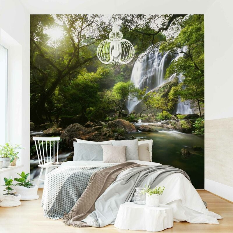 

Fotomural - Mountain Stream - Mural cuadrado Dimensión LxA: 192cm x 192cm