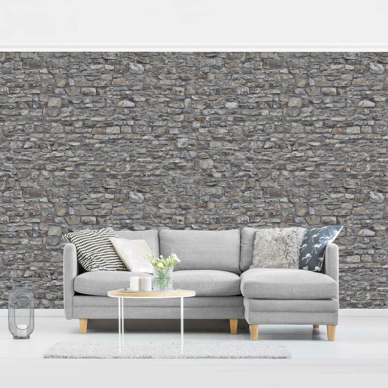 

Fotomural - Natural Stone Wallpaper Old Stone Wall - Mural apaisado Dimensión LxA: 320cm x 480cm