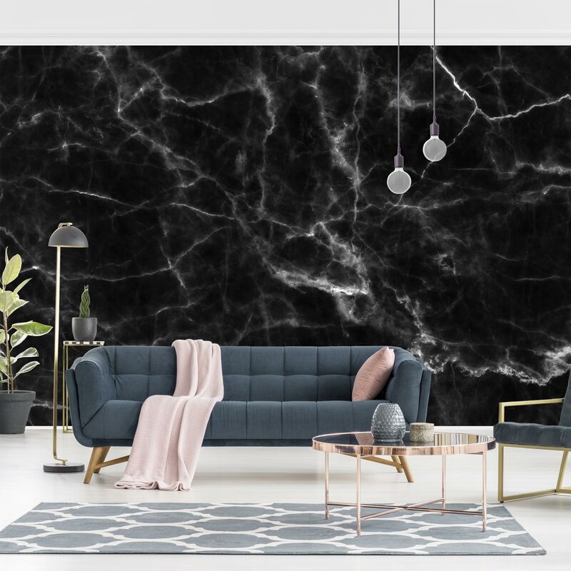 

Fotomural - Nero Carrara - Mural apaisado Dimensión LxA: 225cm x 336cm