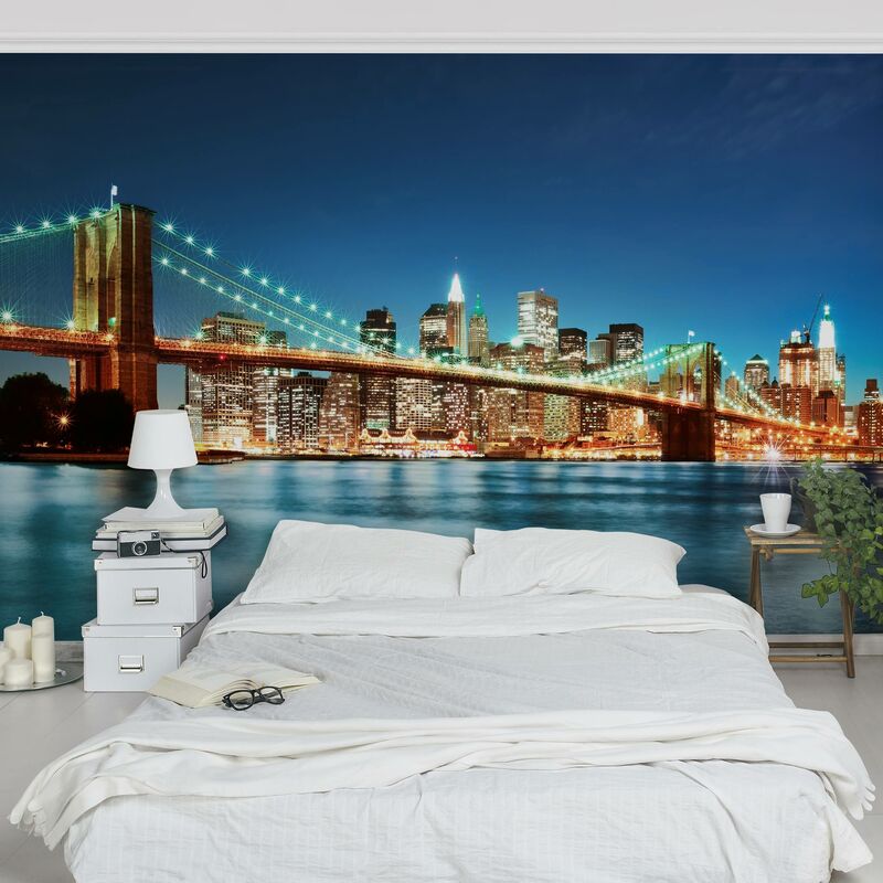 

Fotomural - Nighttime Manhattan Bridge - Mural apaisado Dimensión LxA: 225cm x 336cm