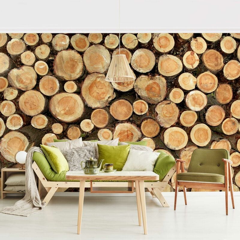 

Fotomural - No.YK18 Logs - Mural apaisado Dimensión LxA: 225cm x 336cm