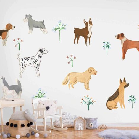 Fotomural - Perros - una sutil ilustración para niños