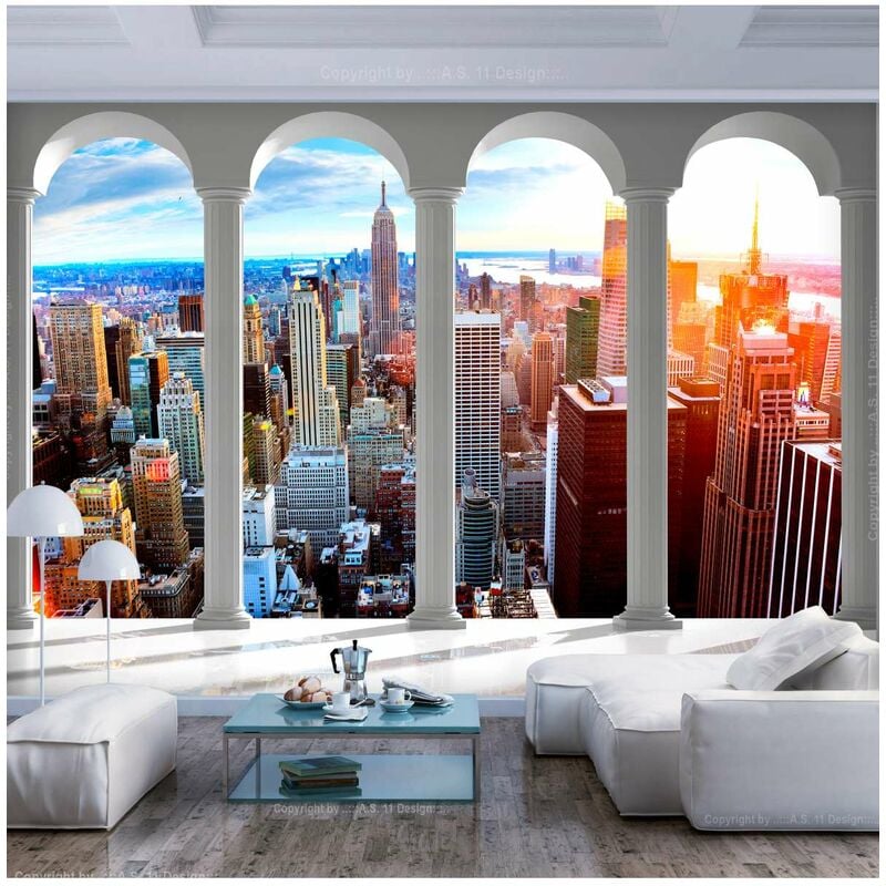 

Fotomural autoadhesivo - Pillars and New York Medidas 98X70