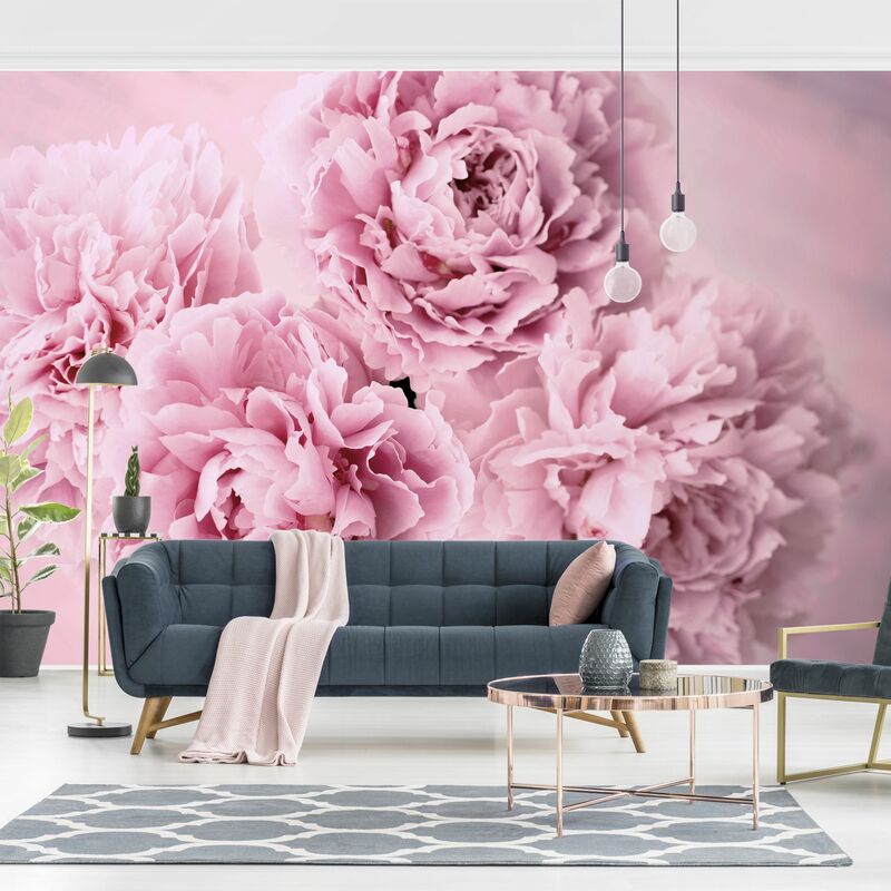 

Fotomural - Pink Peonies - Mural apaisado Dimensión LxA: 255cm x 384cm