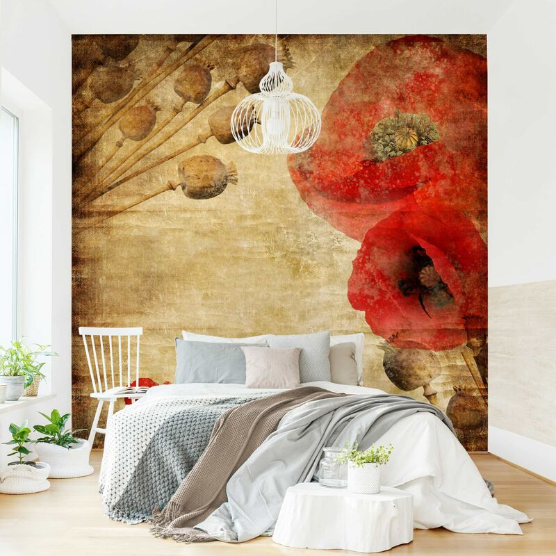 

Fotomural - Poppy Flower - Mural cuadrado Dimensión LxA: 288cm x 288cm