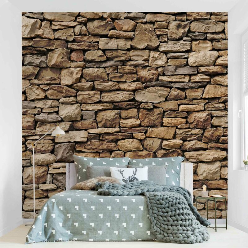 

Bilderwelten - Fotomural Premium - American Stone Wall - Mural cuadrado Dimensión LxA: 288cm x 288cm Material: Premium