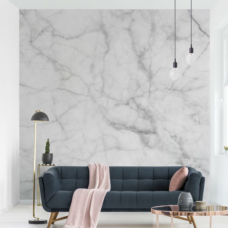 

Fotomural Premium - Bianco Carrara - Mural cuadrado Dimensión LxA: 336cm x 336cm Material: Premium
