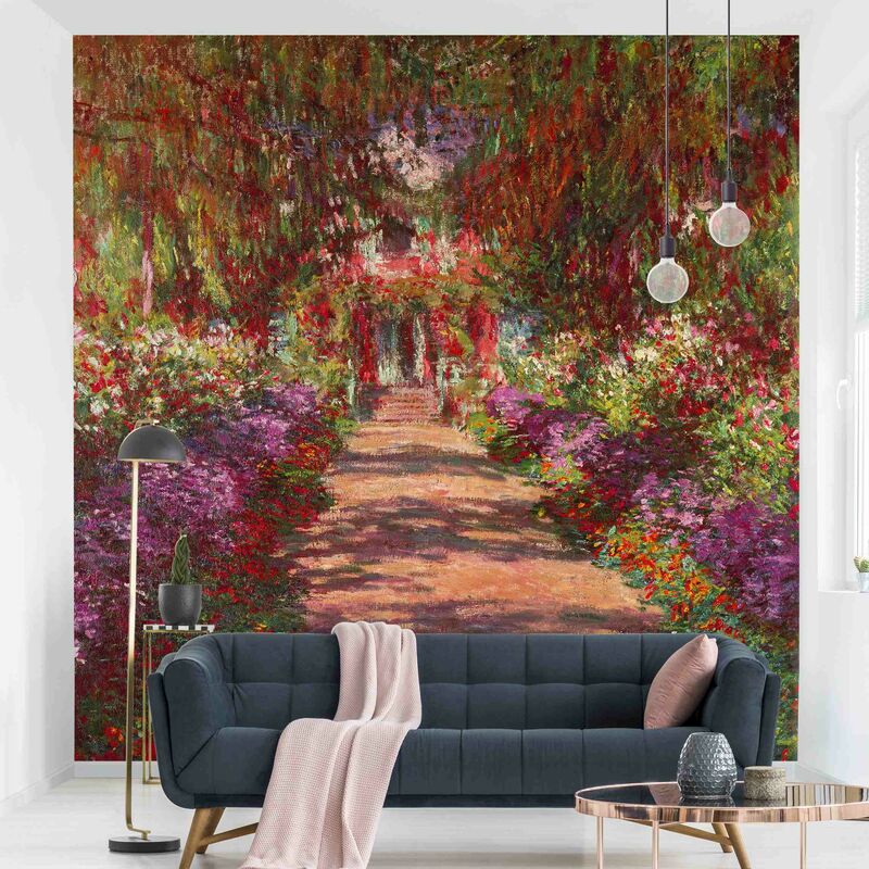 

Fotomural Premium - Claude Monet - Path In Monet's Garden At Giverny - Mural cuadrado Dimensión LxA: 240cm x 240cm