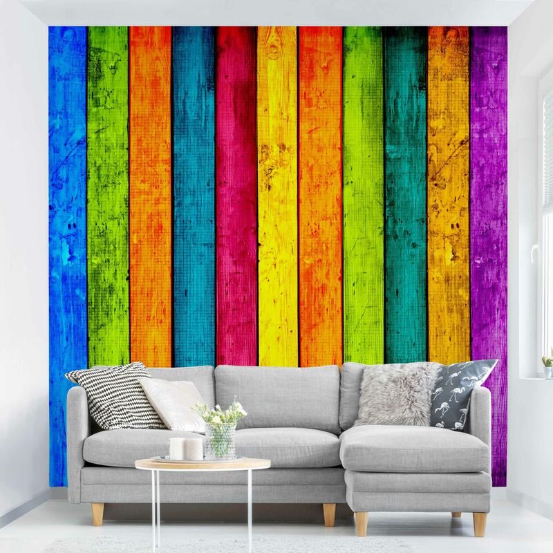 

Bilderwelten - Fotomural Premium - Colorful Palisade - Mural cuadrado Dimensión LxA: 288cm x 288cm Material: Premium