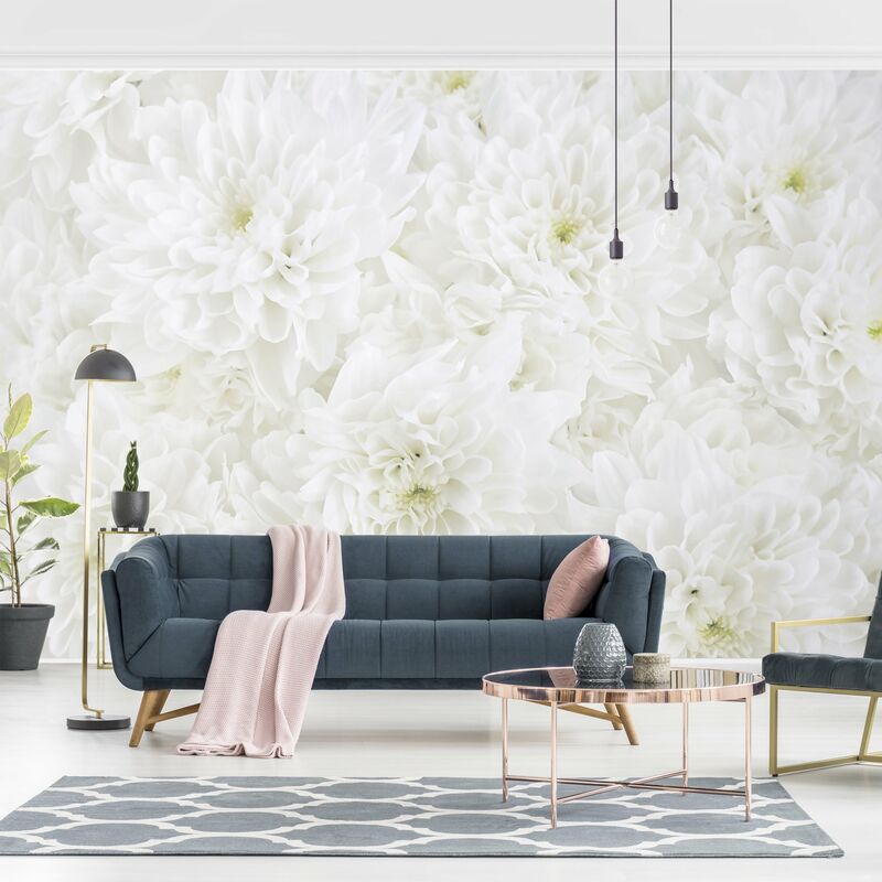 

Fotomural Premium - Dahlias Sea Of Flowers White - Mural apaisado Dimensión LxA: 290cm x 432cm Material: Premium