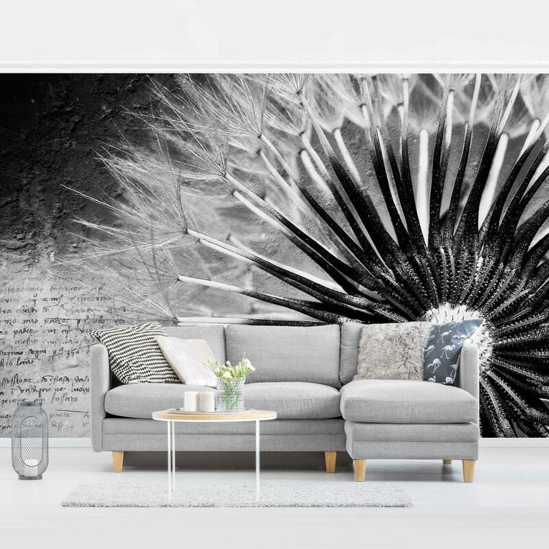 

Fotomural Premium - Dandelion Black & White - Mural apaisado Dimensión LxA: 190cm x 288cm Material: Premium