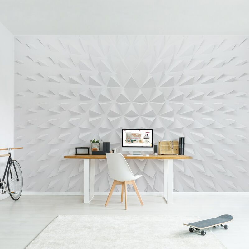 

Fotomural Premium - Geometric Pattern 3D Effect - Mural apaisado Dimensión LxA: 190cm x 288cm Material: Premium