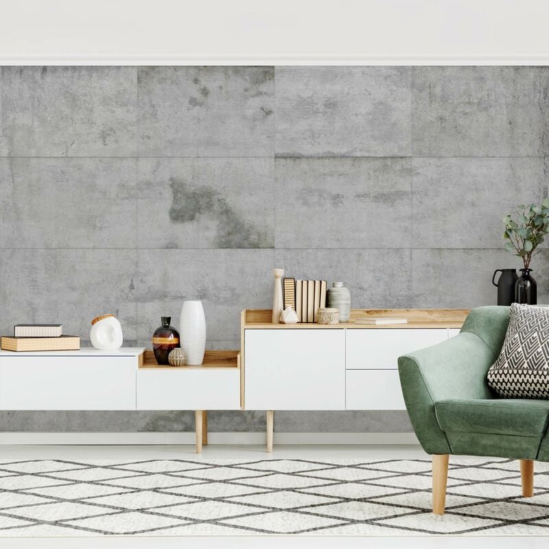 

Fotomural Premium - Large Concrete Slabs - Mural apaisado Dimensión LxA: 190cm x 288cm Material: Premium