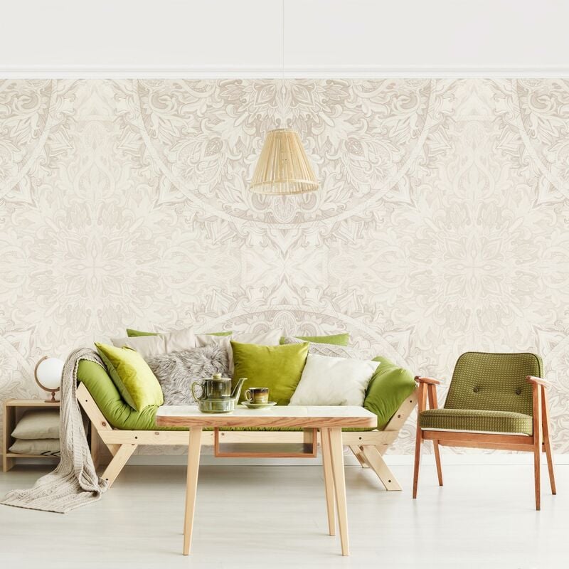 

Fotomural Premium - Mandala Watercolor Ornament Pattern Beige - Mural apaisado Dimensión LxA: 320cm x 480cm Material: Premium