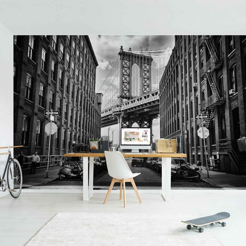 

Fotomural Premium - Manhattan Bridge In America - Mural apaisado Dimensión LxA: 320cm x 480cm Material: Premium