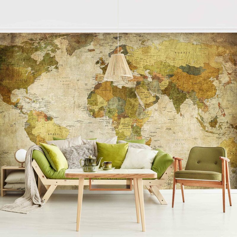 

Fotomural Premium - Map Of The World - Mural apaisado Dimensión LxA: 225cm x 336cm Material: Premium