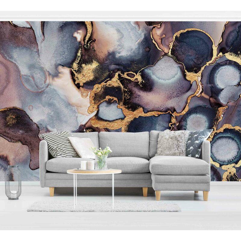 

Fotomural Premium - Marble Watercolor With Gold - Mural apaisado Dimensión LxA: 225cm x 336cm Material: Premium