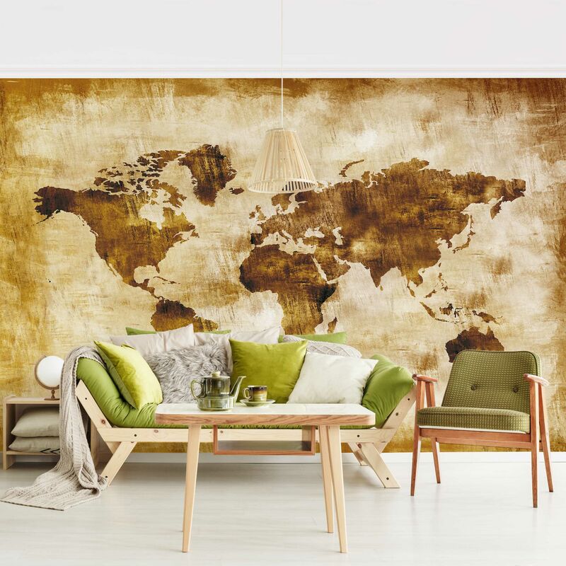 

Fotomural Premium - No.CG75 Map Of The World - Mural apaisado Dimensión LxA: 255cm x 384cm Material: Premium