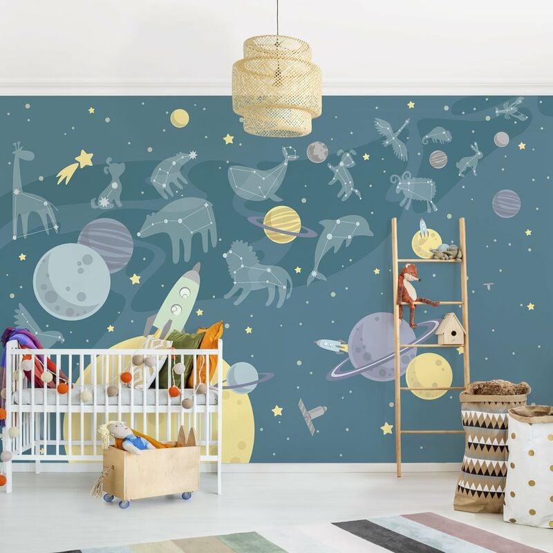 

Fotomural Premium - Planets With Zodiac And Missiles - Mural apaisado Dimensión LxA: 255cm x 384cm Material: Premium