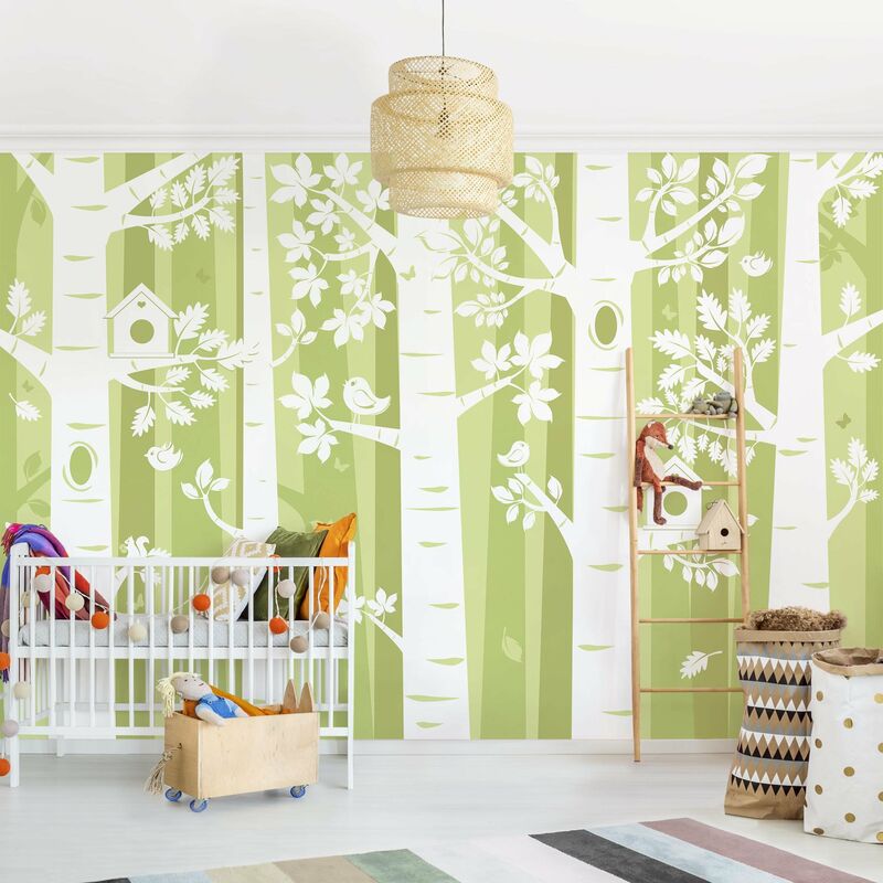 

Fotomural Premium - Trees In The Forest Green - Mural apaisado Dimensión LxA: 190cm x 288cm Material: Premium