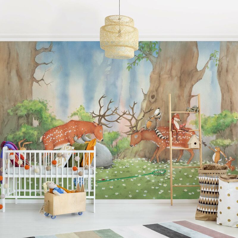 

Fotomural Premium - Vasily Raccoon - Vasily Helps The Deer - Mural apaisado Dimensión LxA: 290cm x 432cm Material: Premium