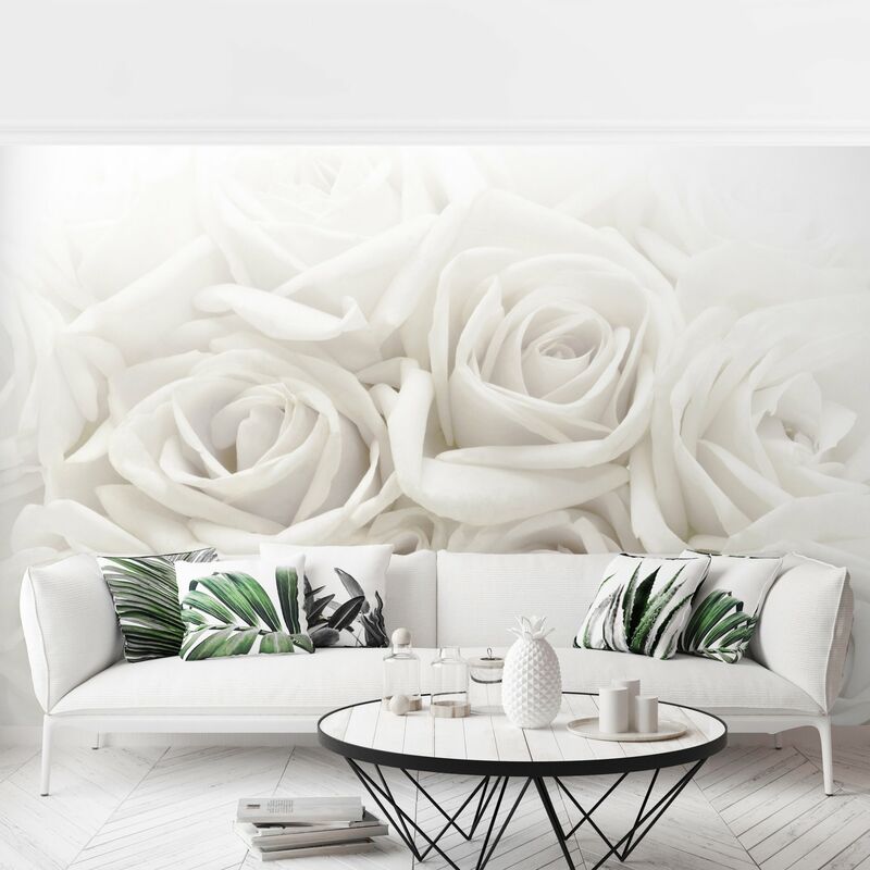 

Fotomural Premium - White Roses - Mural apaisado Dimensión LxA: 190cm x 288cm Material: Premium