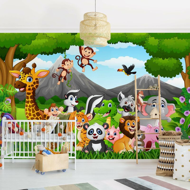 

Fotomural Premium - Wild Jungle Animals - Mural apaisado Dimensión LxA: 290cm x 432cm Material: Premium